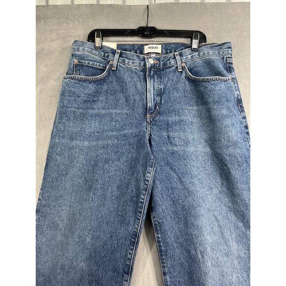 Agolde FUSION JEAN IN AMBITION Size 32 Low Rise Loose Straight Extended Hem - Picture 4 of 12